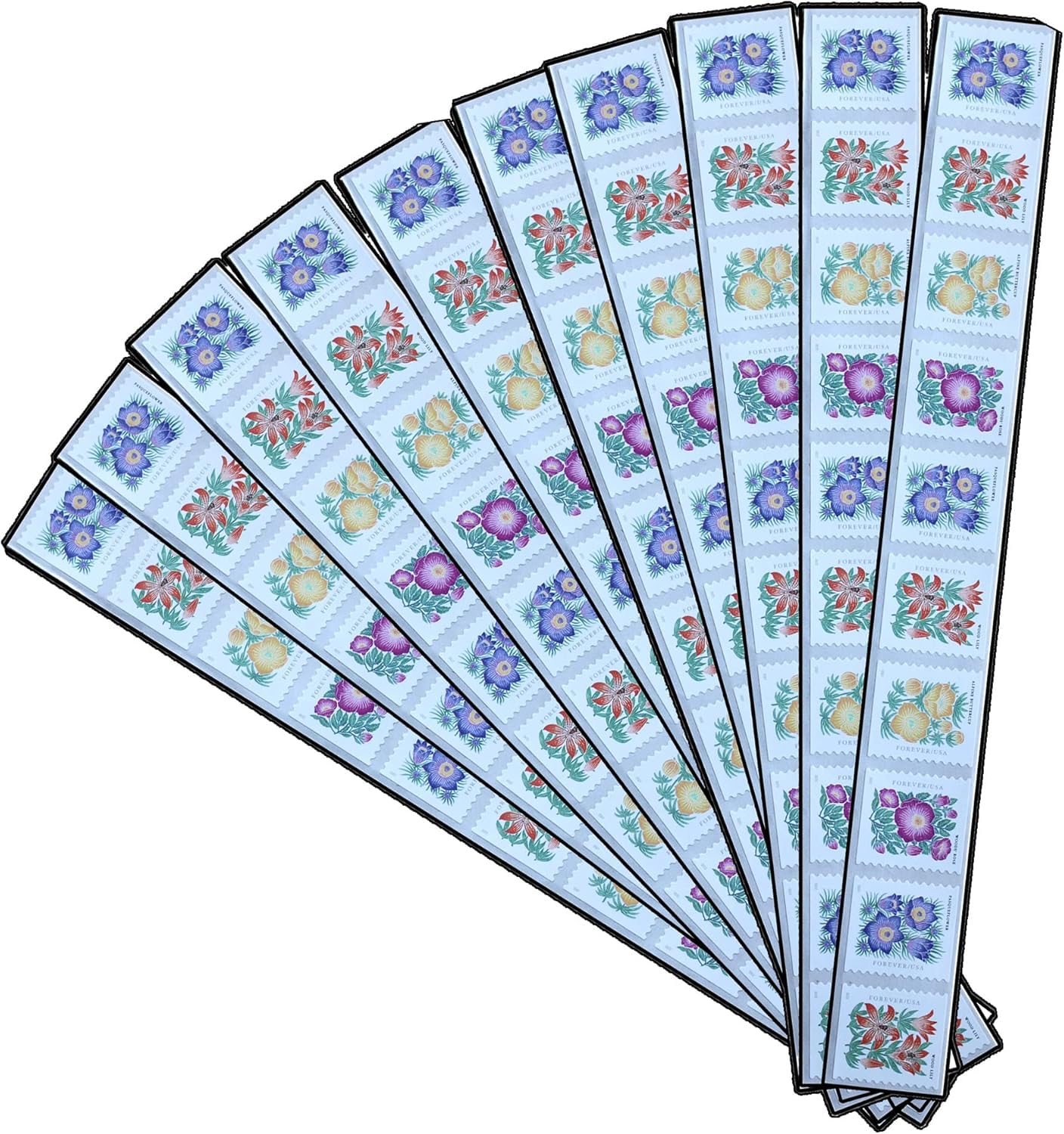 Mountain Flora Flower US First Class Forever Postage Stamps Celebrate Beauty Wedding (1 Strip of 100)