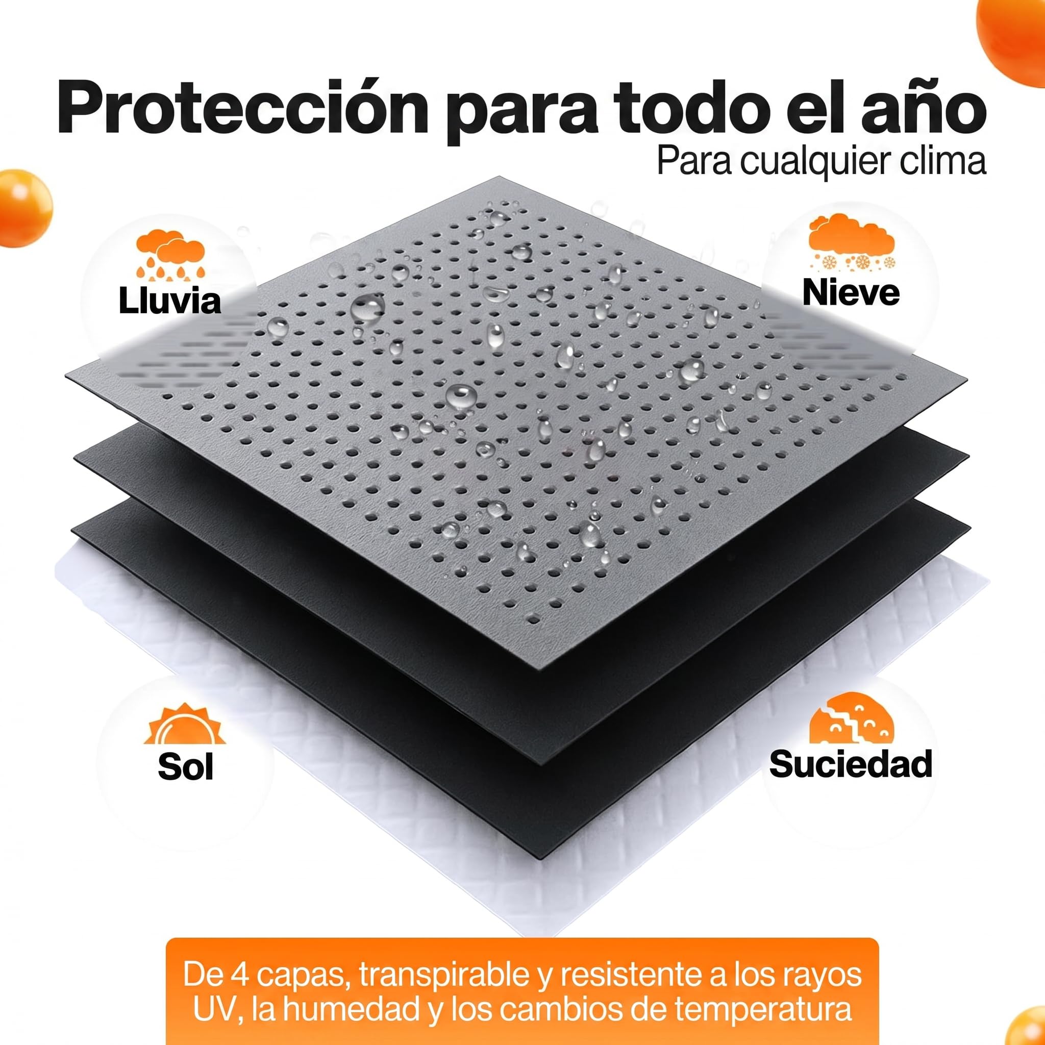 Funda para remolque, cubierta protectora de 4 capas para autocaravana, resistente a la intemperie y transpirable, resistente a los rayos UV, resistente a roturas y a la intemperie, funda