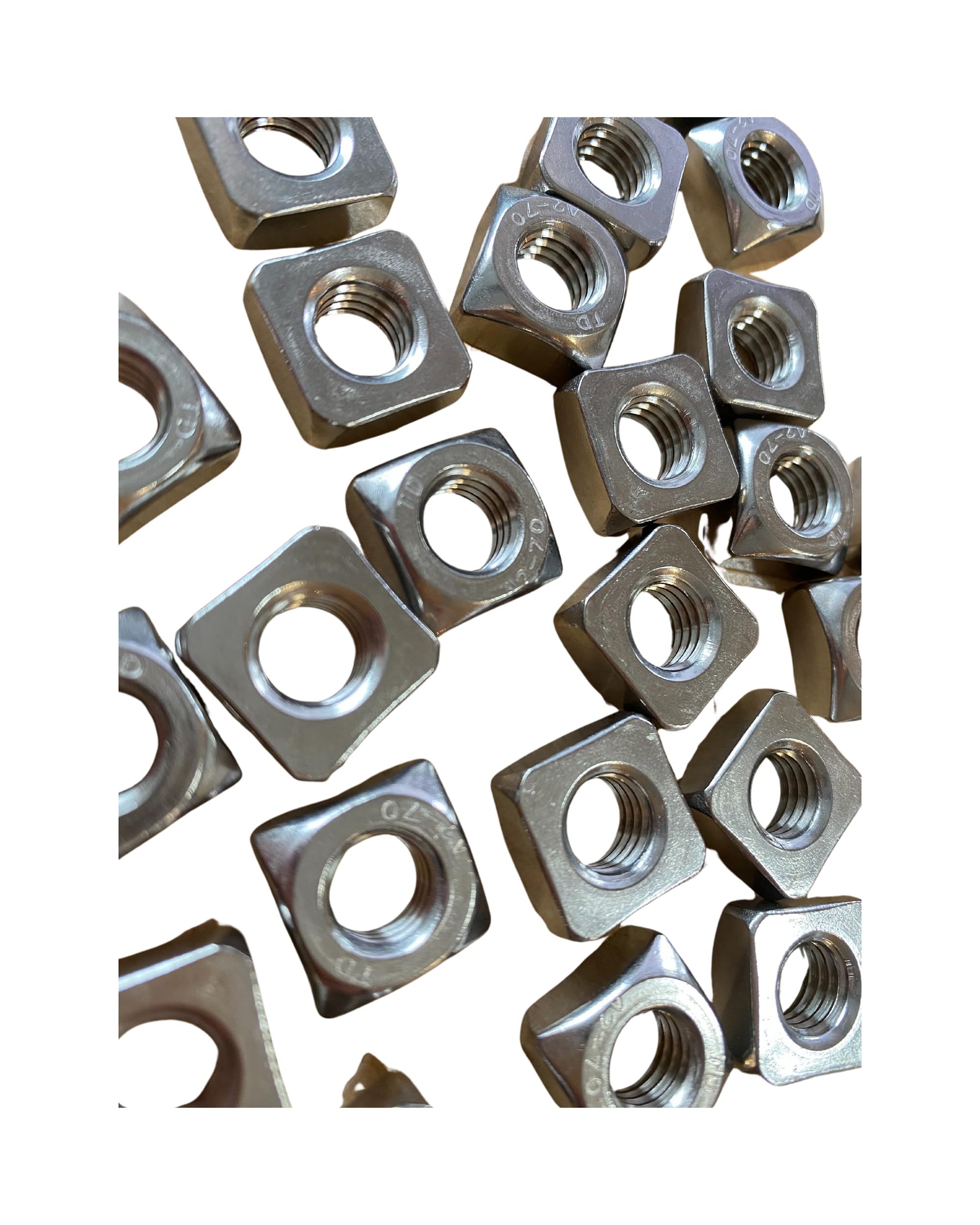 Dadi quadrati (forma alta) - Dado (tutte le dimensioni e quantità M5 - M6 - M8 - M10 - M12 - M16) - DIN 557 - Acciaio inox A2 (V2A) - Dado singolo M8-100 pezzi