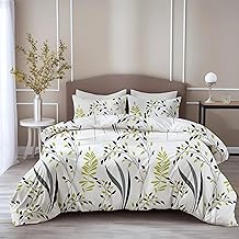 LORETO - A QUALITY LINEN BRAND 100% Pure Cotton Bedsheet for King Size Bed | 186 TC Soft King Size Bed Sheet with 2 Pillow Covers | Perfect for Home Decor & Gift (Olive & Charcoal, 108 x 108 Inches)