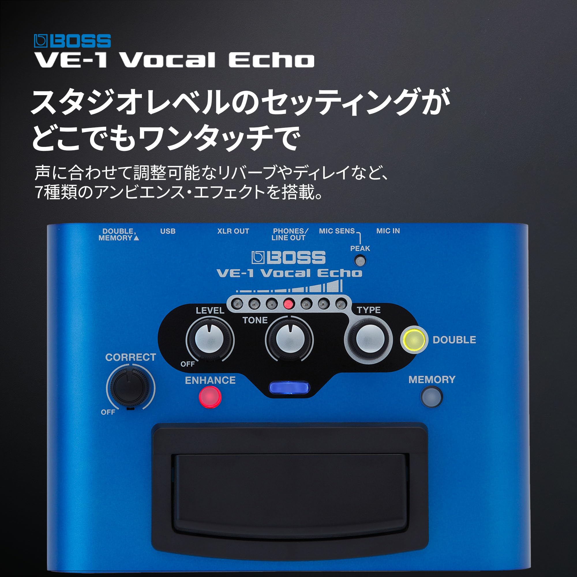 Amazon | BOSS ボス ボーカルエコー VE-1 電池/AC 電源の 2 電源