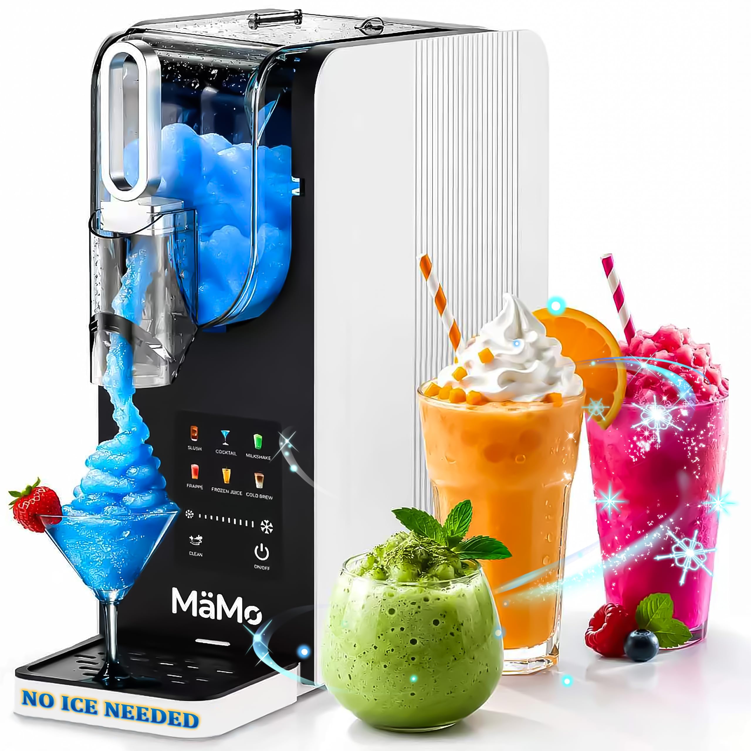6-in-1 Slush Maschine für Zuhause - 2L Frozen Drink Maker mit Touchscreen & Turbo-Kühlung - Slushie Maker ohne Eis mit Rezeptur-Erkennung & Selbstreinigung für Cocktails & Smoothies