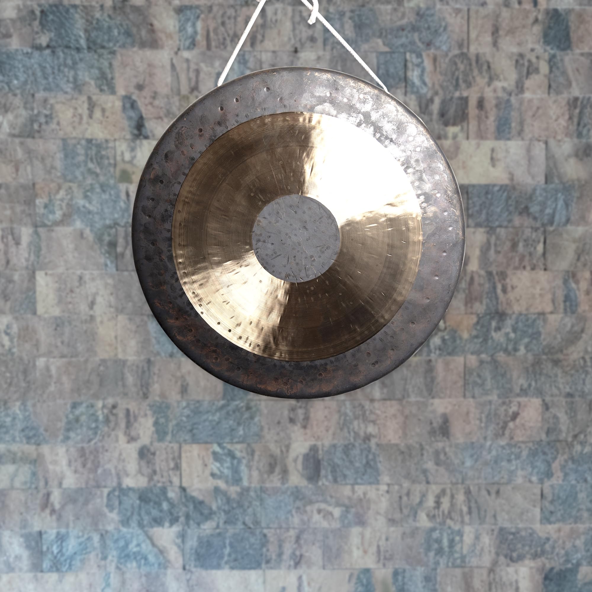 Original Tam Tam Gong, toller Klang, inklusiv Holz-/Baumwollklöppel (40cm)