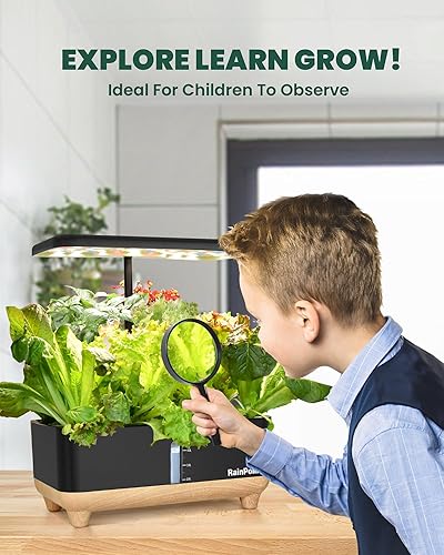 Miniatura 8 de RAINPOINT Hydroponics Growing System Kit, Indoor Herb Garden Planter Kit with 13 Pods, 5L Inside Gardening System with LED Grow Light, Gardening