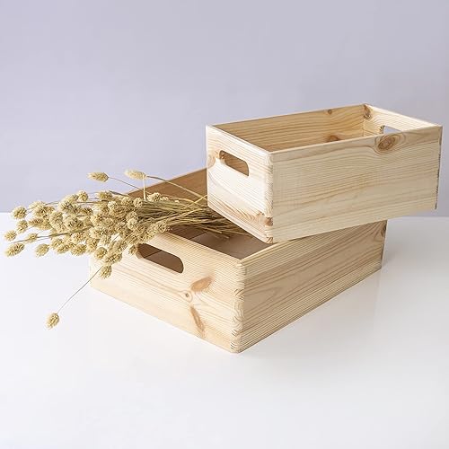 Miniatura 7 de Asas grandes de madera para jaulas de anidación  11.8 x 7.87 x 5.51 pulgadas  Caja de almacenamiento de exhibición grande para múltiples