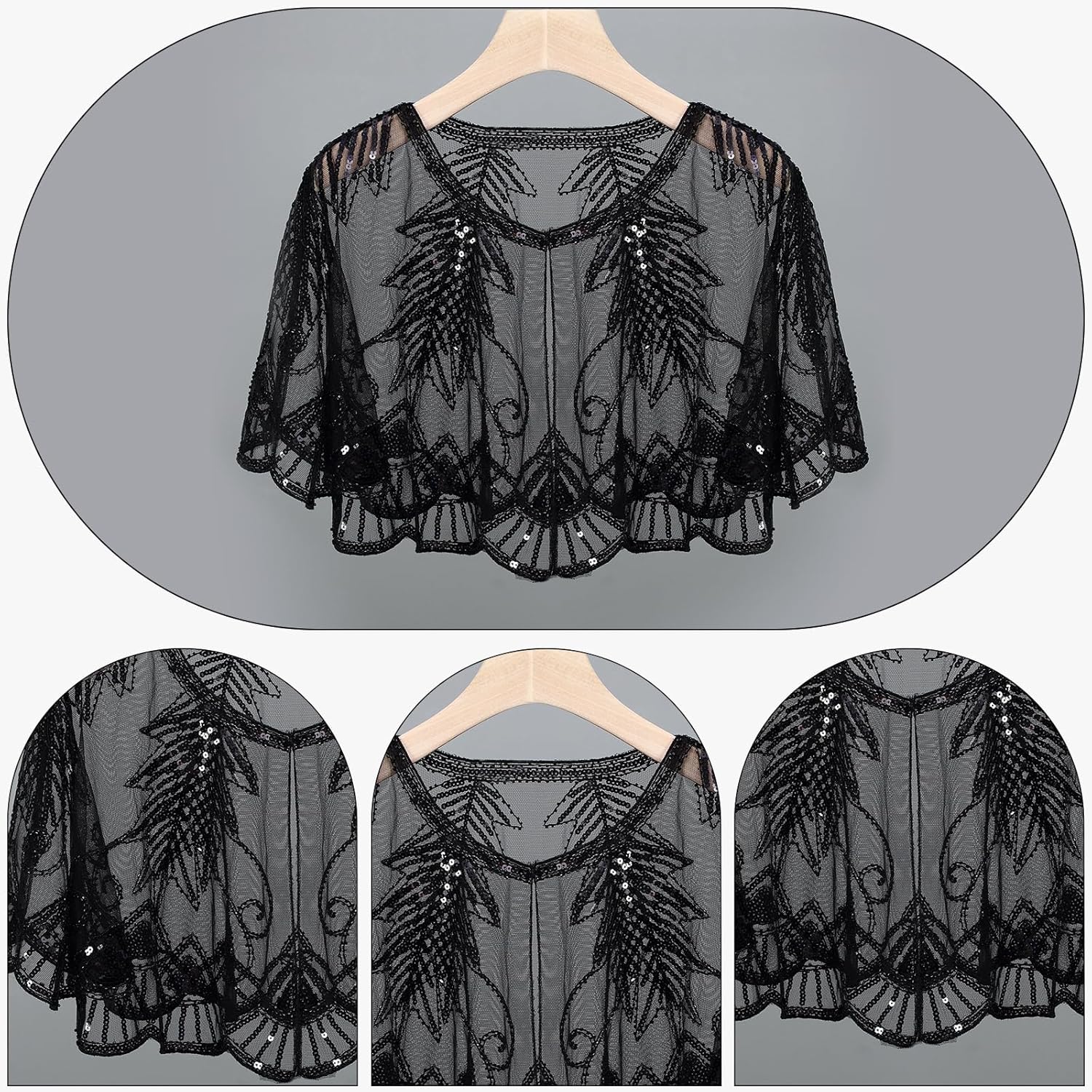 ELECLAND 10 Pieces 1920s Flapper Gatsby Accessories Set Fashion Roaring 20's Theme Set with Headband Headpiece for Women