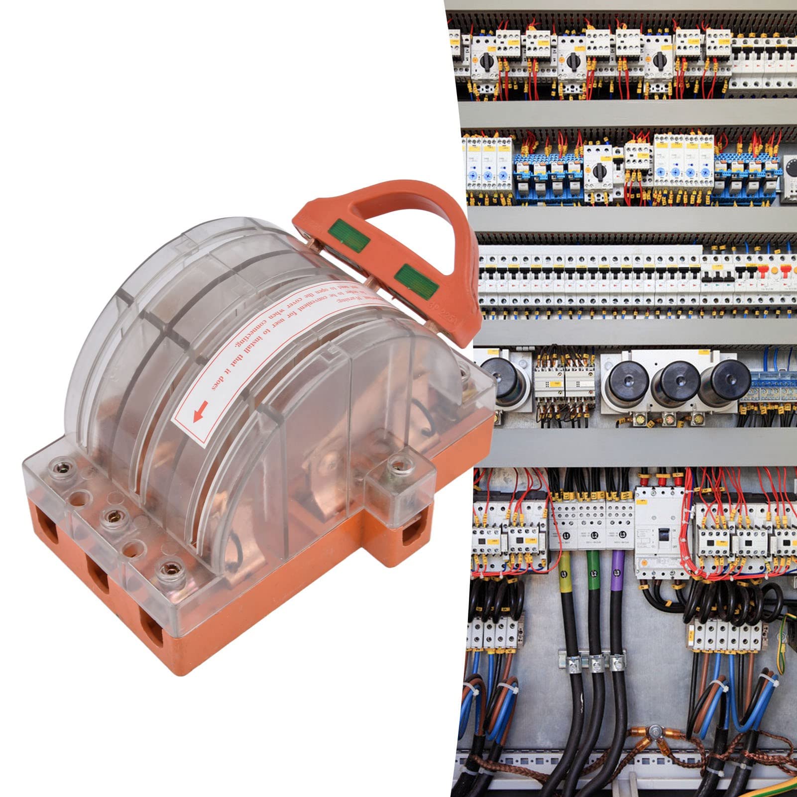 FTVOGUE Interruptor de Cuchilla de Desconexión Resina ABS Cobre Interruptor de Cuchilla de 3 225A AC380V Doble Tiro para Generador de Transferencia de Energía Industrial Respaldo y Uso de