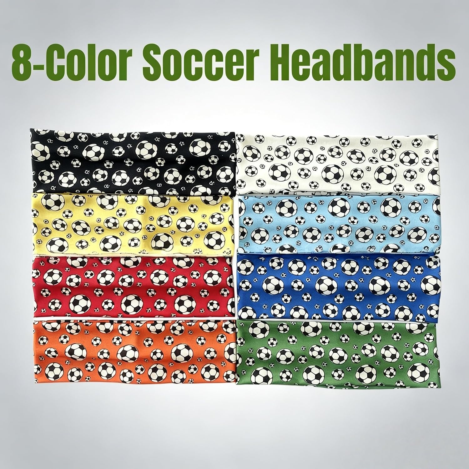 Soccer Headbands for Women & Kids, 4/8 Pack Football Fan Sweatbands, Stretchy Sports Hair Bands for Soccer Game Day, Unisex for Men Women Kids, Athletic Headwraps for the World Cup