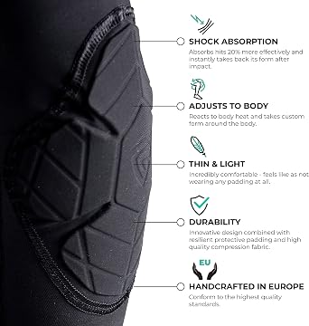 Padded Arm Sleeve | Shock Absorbing Technology | Elbow Compression | Men Women Kids