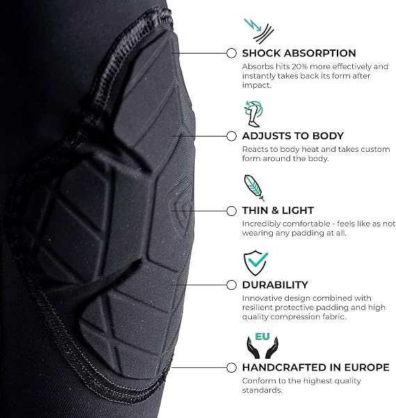 Padded Arm Sleeve | Shock Absorbing Technology | Elbow Compression | Men Women Kids