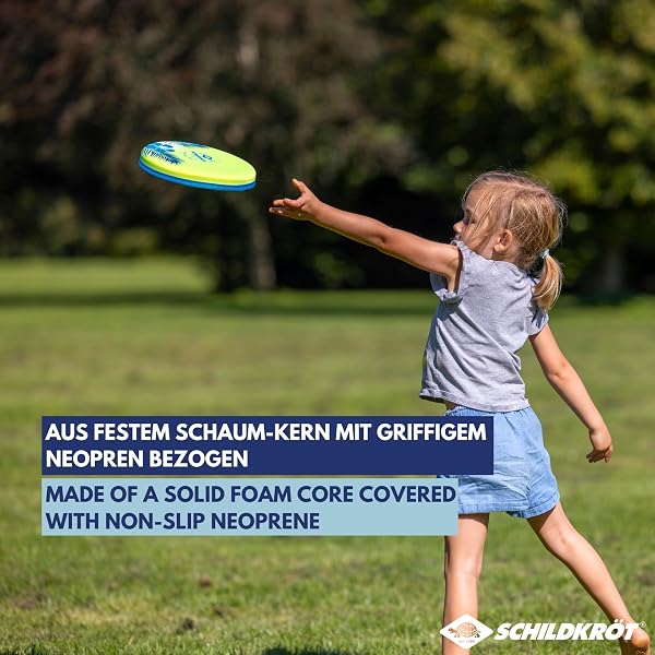 Schildkröt Frisbee Tropical, Disque à Lancer en Mousse Solide, Revêtement en Néoprène, Ø 23 cm, Excellentes Caractéristiques de Vol, Faible Poids, Résistant à l'eau Salée, 970300 - 4