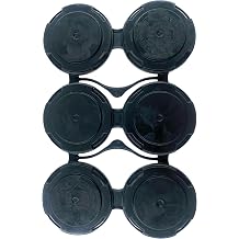 Reusable Black Can Holder Carrier, Six Can, Pack of 20 | Snap Off Carrier For 12 oz & 16 oz Cans | Brewery Homebrewing Beverage Canning & Transport | 100% Recycled Plastic, USA Made | Bits N Things