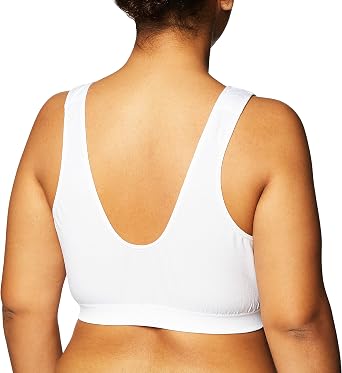 Bali Women's Microfiber Bralette Pack, Comfort Revolution Seamless T-Shirt Bra, Crop Top Bralette, 2-Pack