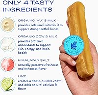 Vista 5 de Native Pet Yak Cheese Himalayan Dog Chews – Palitos dentales de larga duración para razas grandes – 100% masticables naturales de yak del Himalaya