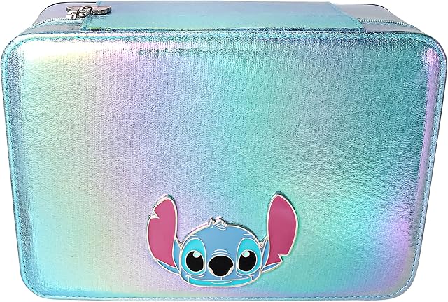 Disney Lilo & Stitch Large Metallic Zip Around Jewellery Case with Metal detailing VZ700668L.PH