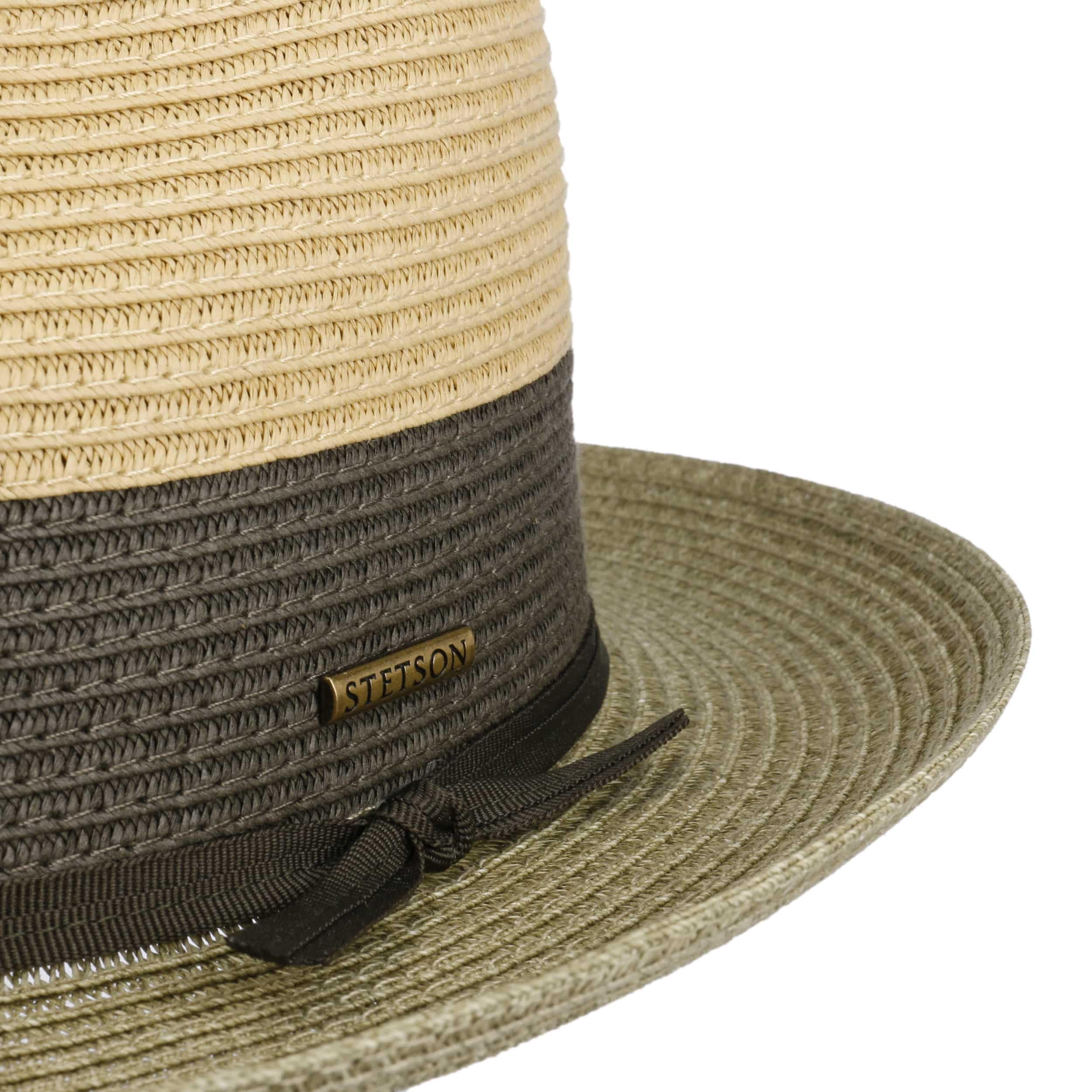 Stetson Chapeau en Paille Dovito Fedora Toyo Femme/Homme - de Plage Soleil avec Ruban Gros Grain Printemps-ete Printemps Ete