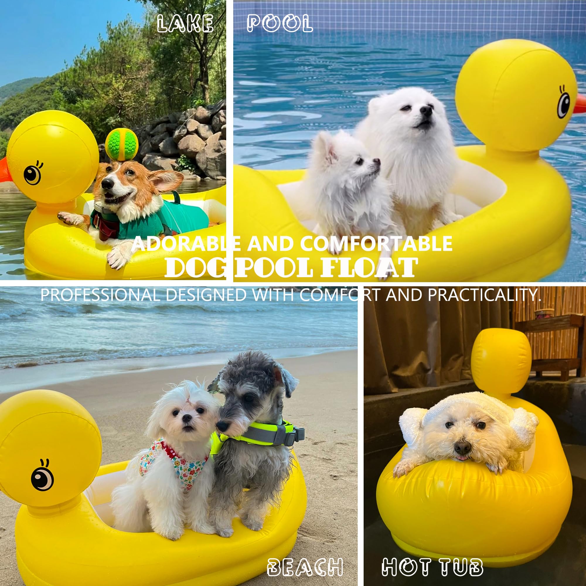 Amazon.co.jp: 犬用プールフロート、面白い 6イン1 インフレータブル犬