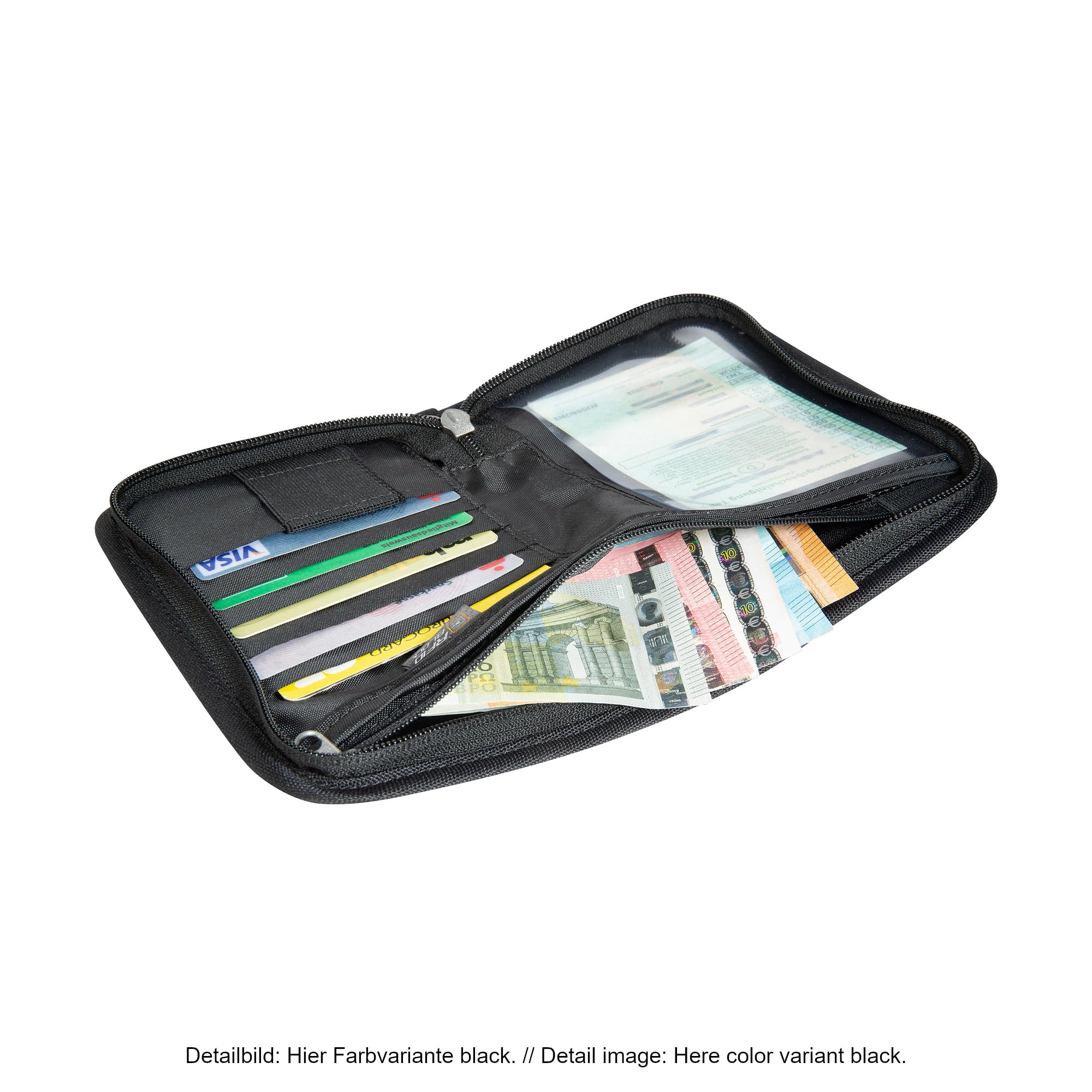 Tatonka Travel Zip M RFID Block – portfel podróżniczy/etui na paszport, blokada RFID, certyfikat TÜV, zapewnia miejsce na paszport, karty kredytowe i dokumenty podróżne, Midnight Plum