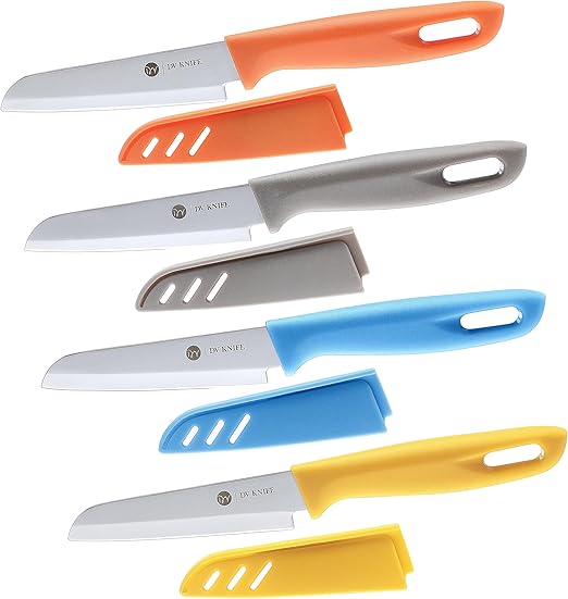 8 Piece Paring knife, 4PCS Paring Knives & 4PCS Knife Sheath, Fruit and Vegetable Knife, Ultra Sharp Kitchen Knife, German Steel Pairing Knife With ABS Handle