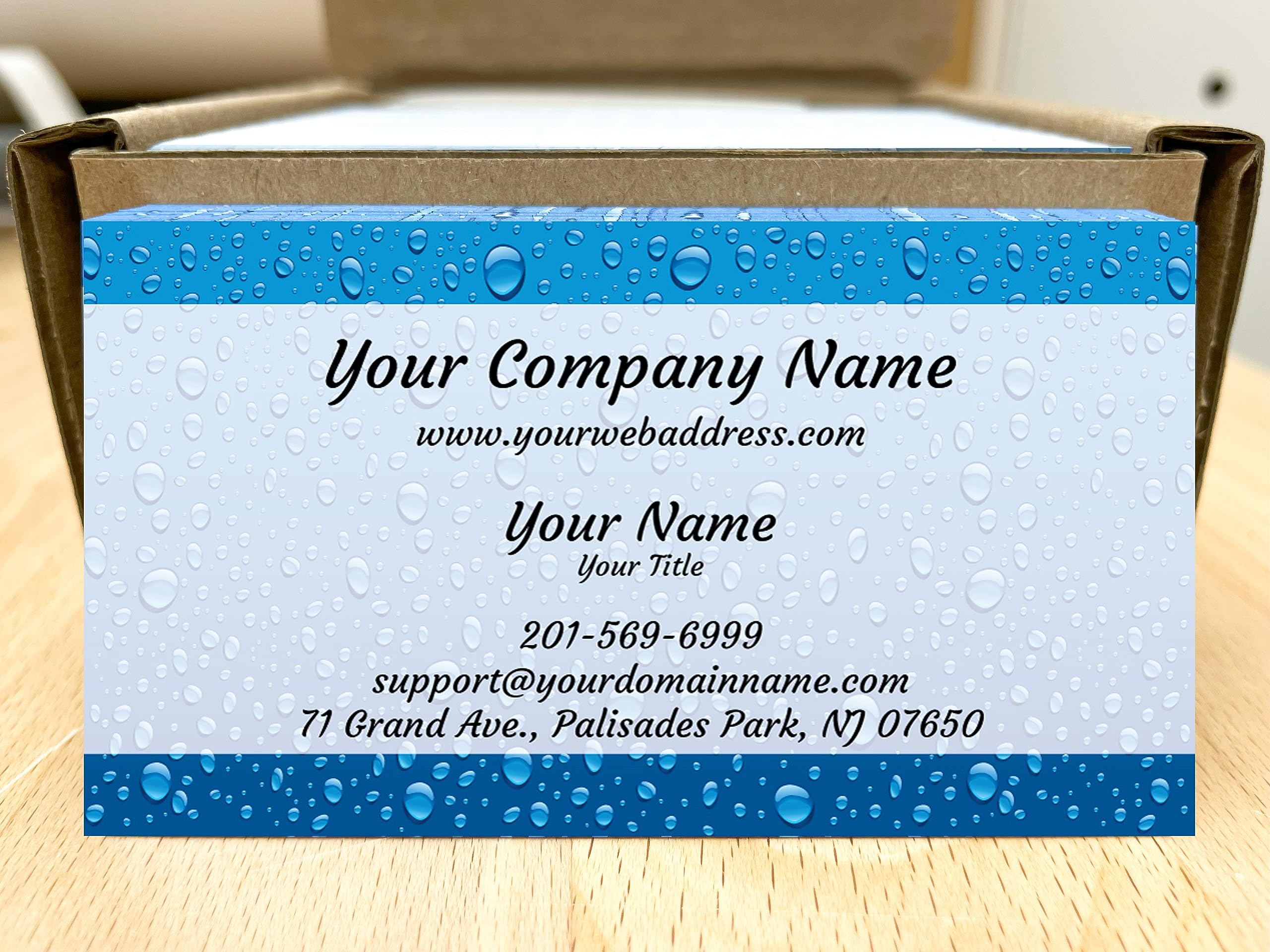 IMPACTONLINEPRINTING, Business Cards 100pcs - Thick Smooth16Pt Paper(350gsm), Cleaning-1