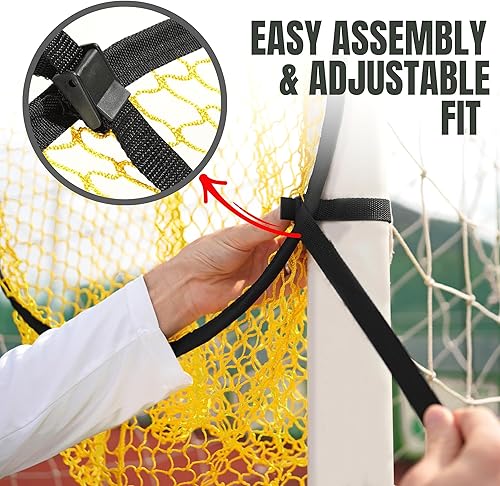 Miniatura 4 de PodiuMax Top Bins - Portería de fútbol, fácil de fijar y desmontar a la portería, juego de 2, para entrenamiento de precisión de disparo