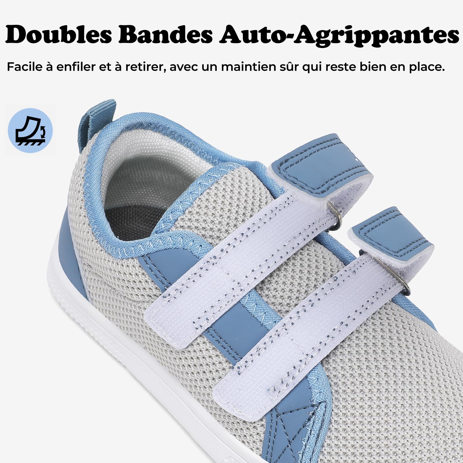 SAGUARO Chaussures Barefoot Enfant Baskets Minimalistes à Bout Large, Antidérapante et Respirante, Usage Scolaire et Quotidien, GR.25-35