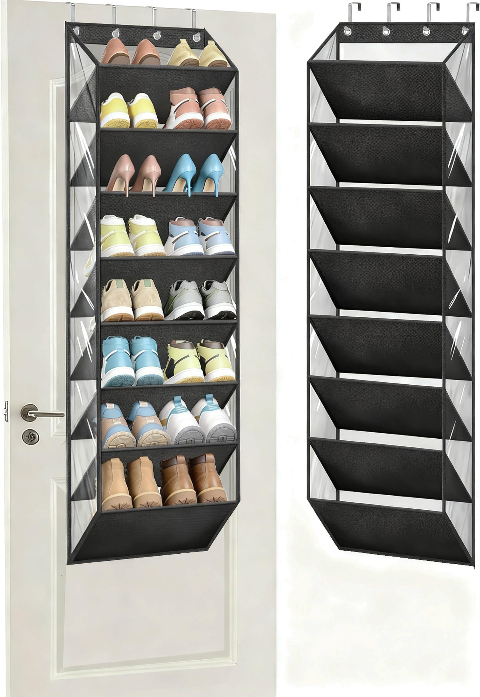 MISSLO 8 Tier Door Shoe Storage Hanging Shoe Rack Wall Mounted