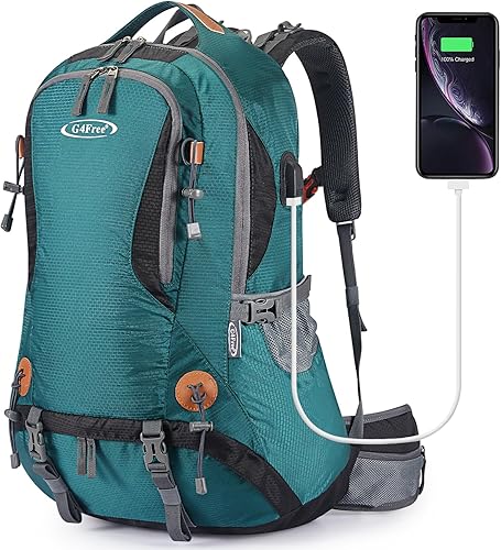 Miniatura 8 de Mochila G4Free de 11 gal para uso en exteriores, campamento, alpinismo, senderismo con funda para lluvia.