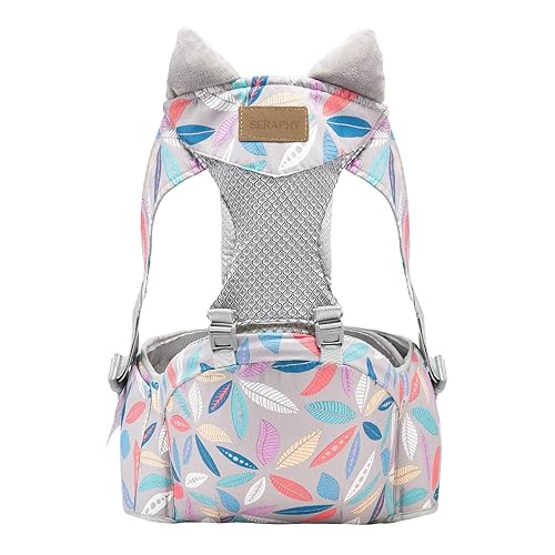 SERAPHY Portabebés de cadera para recién nacidos a niños pequeños, correa de seguridad ajustable para bebés de 0 a 36 meses, para bebés y niñas de