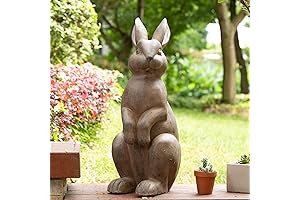 Glitzhome Bunny Garden Statue - Timeless Charm for Outdoor Delights