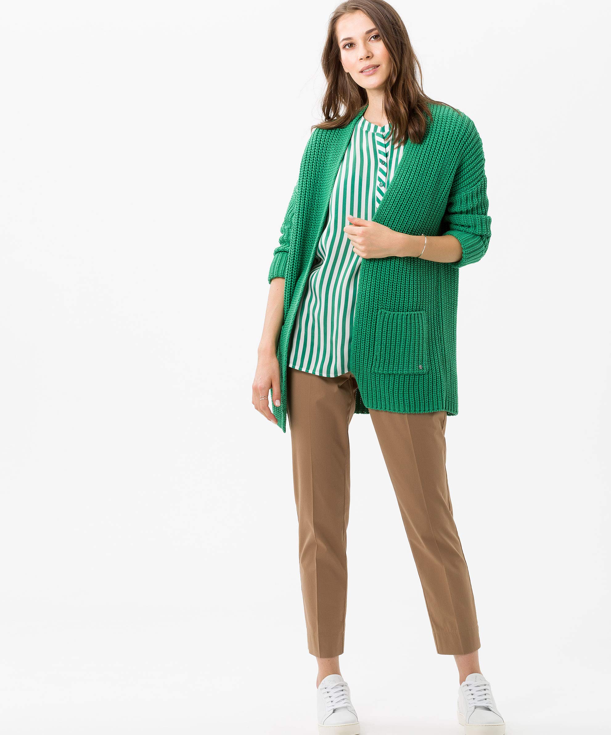 BRAX 7/8 Damen Jeans Hose Maron 7/8 Popeline Stretch Camel