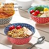 dowan porcelain cereal bowl ceramic salad bowl soup bowl cereal bowl multi-color pack of 6