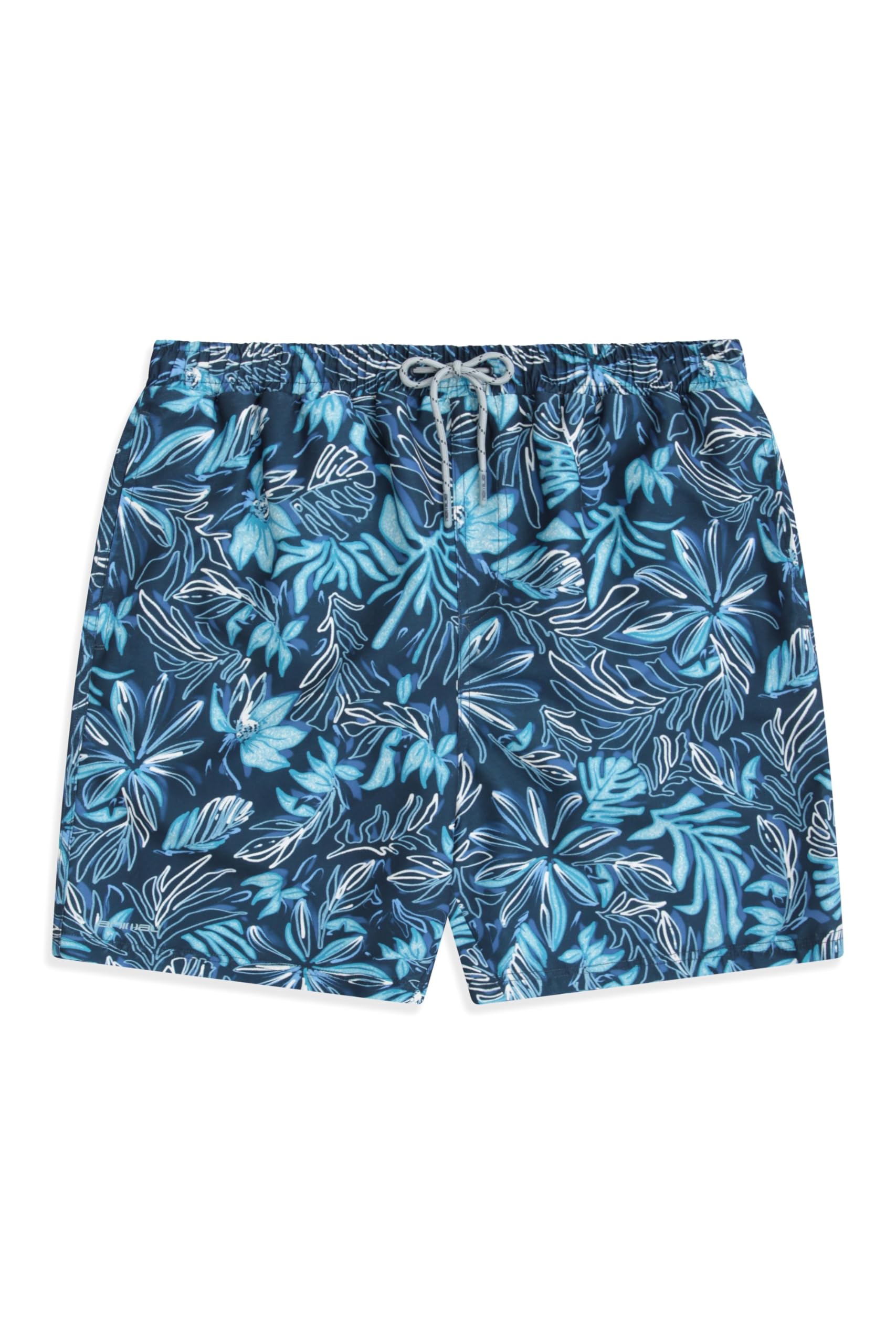 Deep Dive Mens Printed Boardshorts - Dark Blue