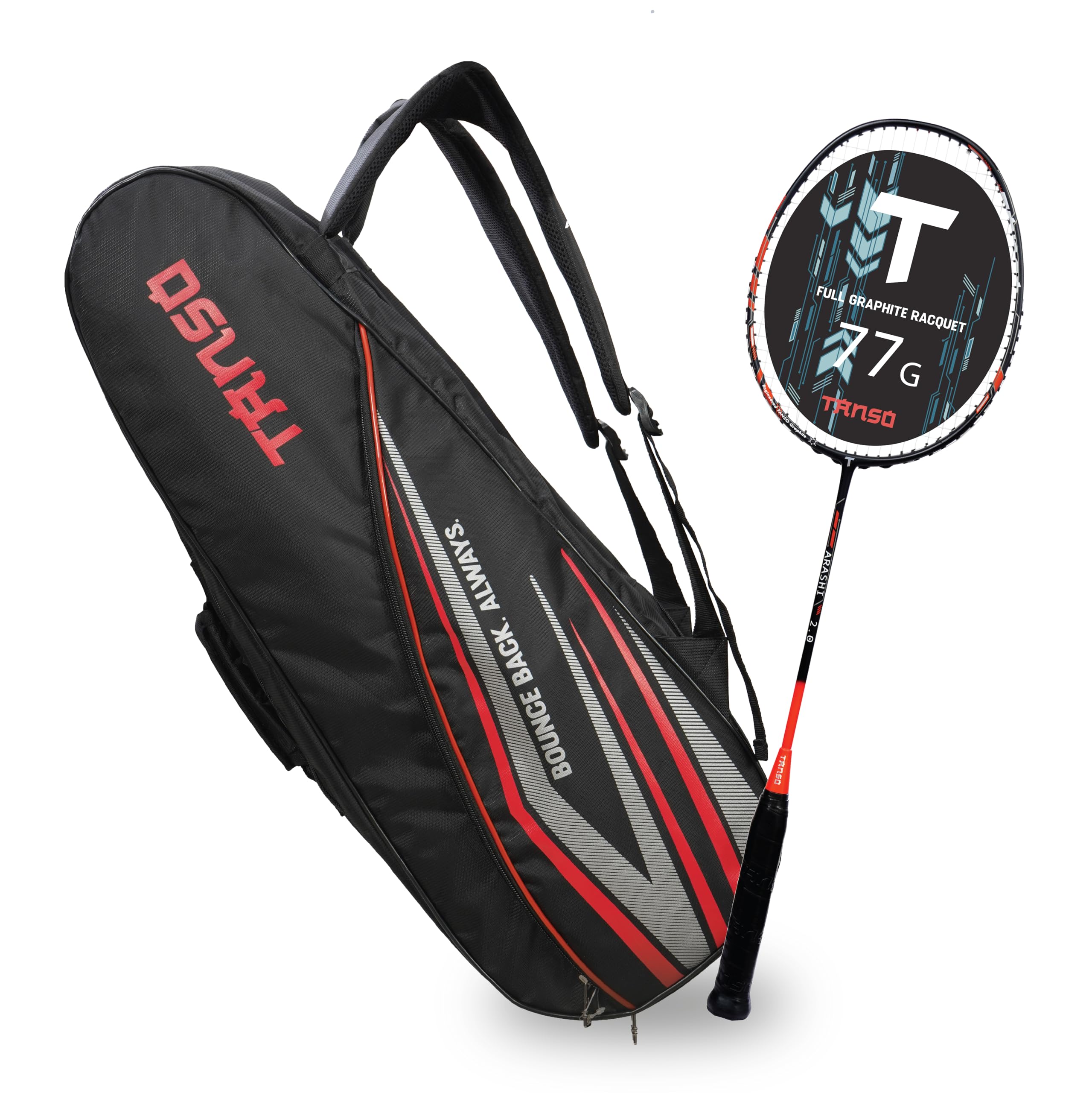 Tanso Arashi 2.0 Badminton Racket - Lightweight & Powerful -11