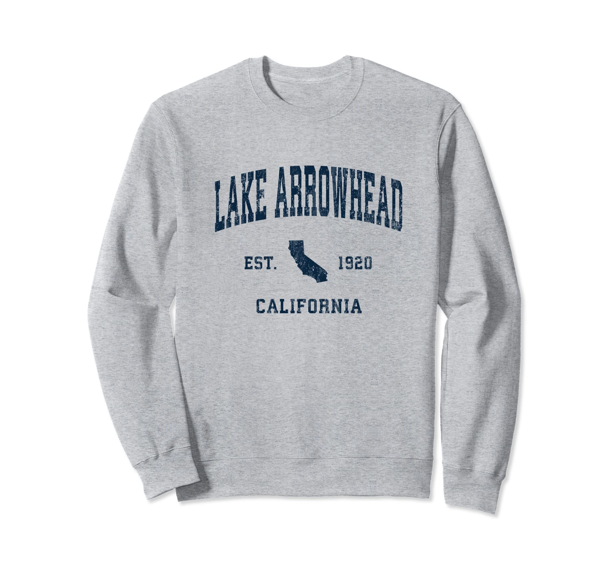 Lake Arrowhead CA Retro T-Shirts & GiftsLake Arrowhead California CA Vintage Athletic Navy Sports De Sweatshirt