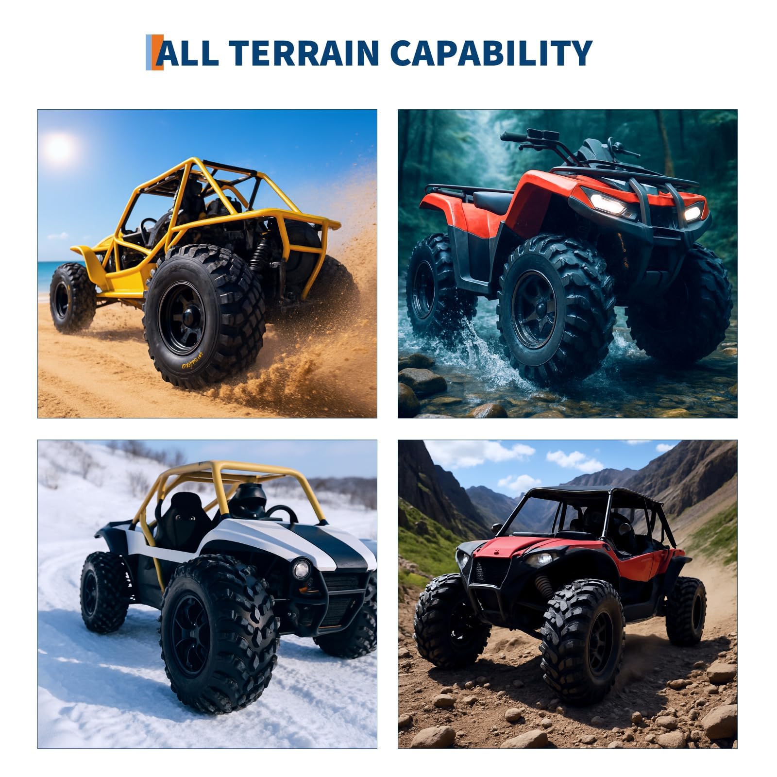 Garvee Pneus ATV 25x8-12 (Lot De 2), Avant 6PR Tout-Terrain, Pneus Hors Route 25x8x12 Pour Sentier Et Sable ATV UTV, Paroi Latérale Renforcée, Protection De Bande De Roulement, Sans Chambre