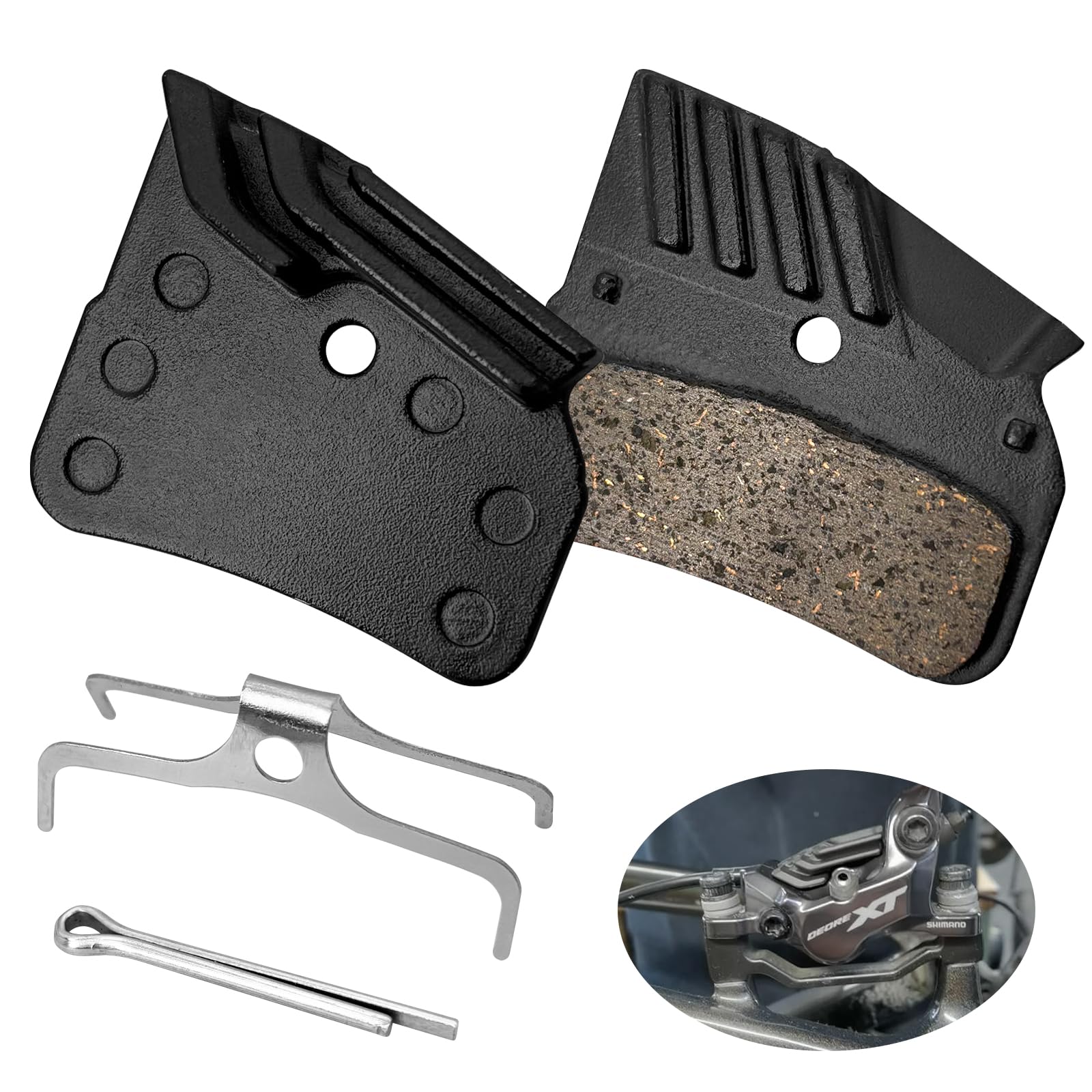 Pastiglie freno per bicicletta per Shimano N03A - Blocchi freno per freno a disco per bicicletta per Shimano M7120/M8120/M9120, con alette di