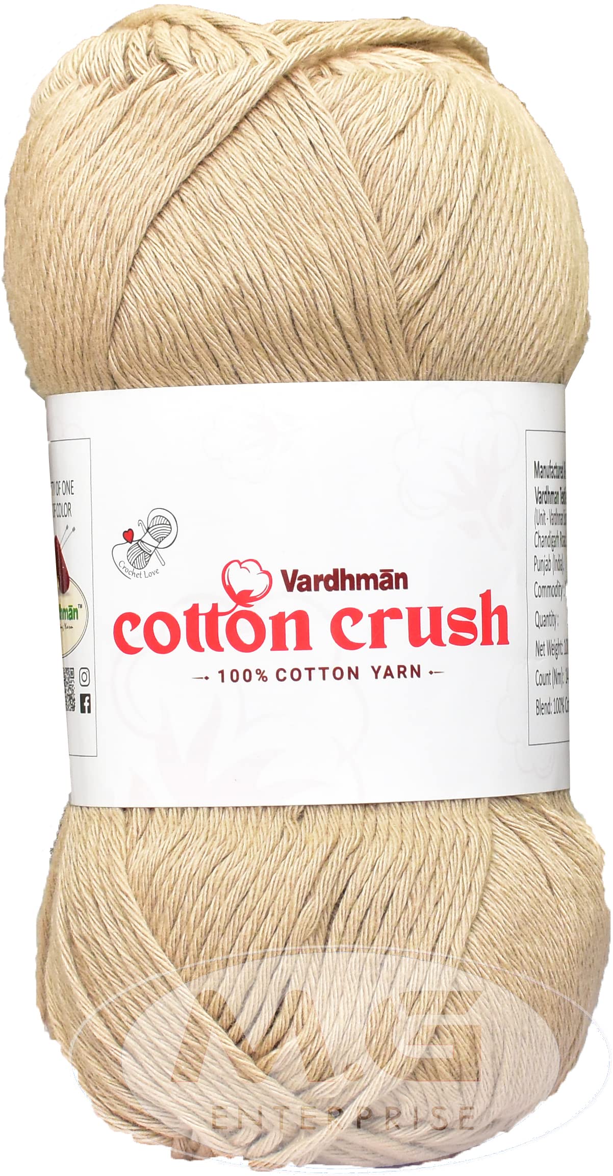 M.G ENTERPRISE Cotton Crush 8-ply Skin 200 GMS 100% Cotton Ball Hand Knitting Cotton/Art Craft Soft Fingering Crochet Hook Yarn, Needle Knitting Yarn Thread Dyed-CO Art-AFDA