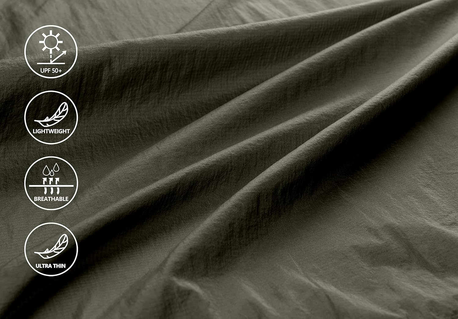 Little Donkey Andy Men’s Upgraded 50 Sun Protection Jacket Packable Waterproof Lightweight Full Zip Hoodie for Running Travel Outdoors Olive Night XL