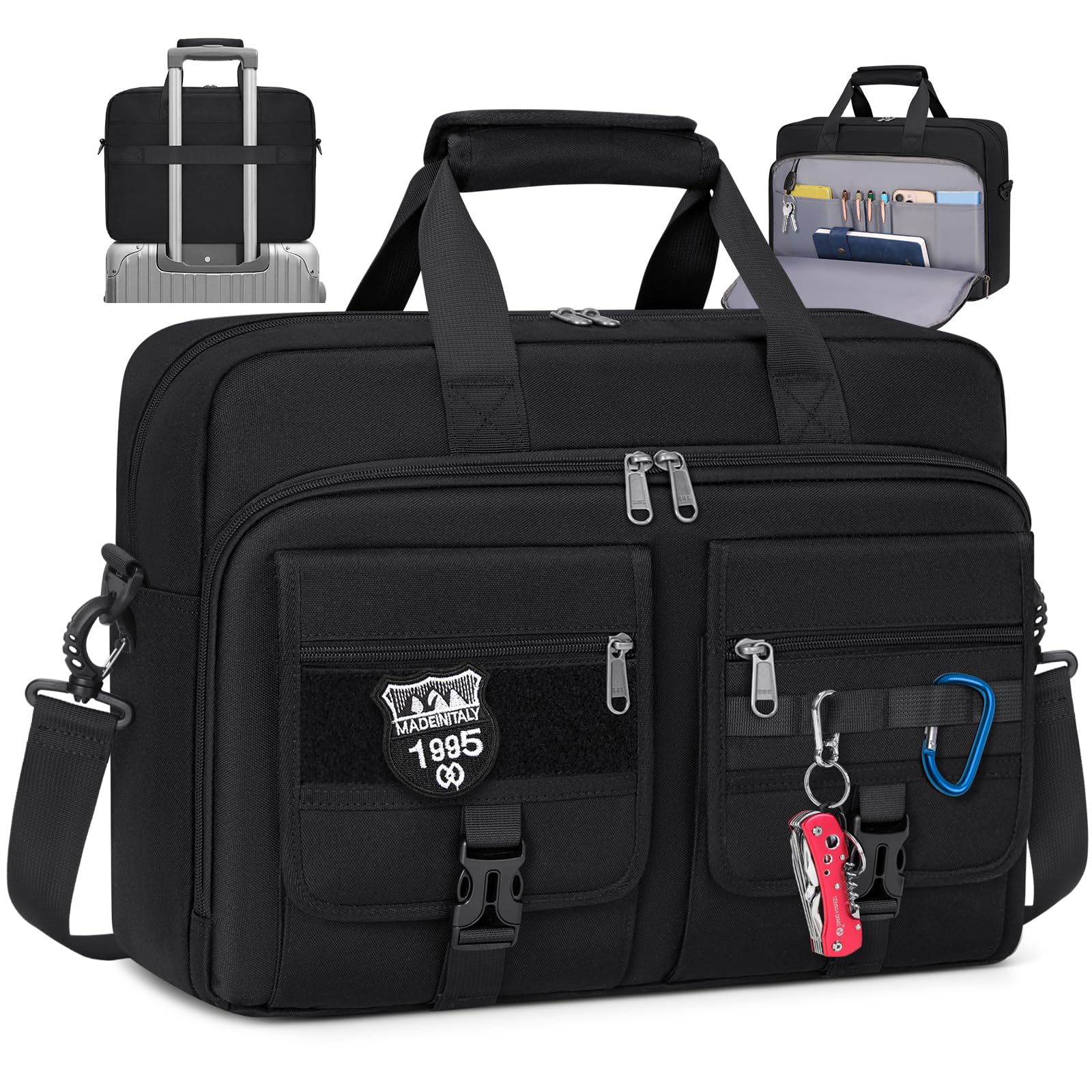 RAINSMORE Tactical Laptop Bag 15 6 17 3 Inch Laptop Briefcase Men Business Computer Bag Military Messenger Bag