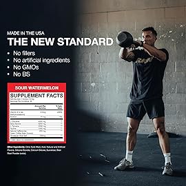 RAW Essential Pre-Workout Powder (Sour Watermelon) - Chris Bumstead Sports Nutrition Supplement for Men & Women - Preworkout Energy Powder with Caffeine, L-Citrulline & Beta Alanine Blend - 2-Pack