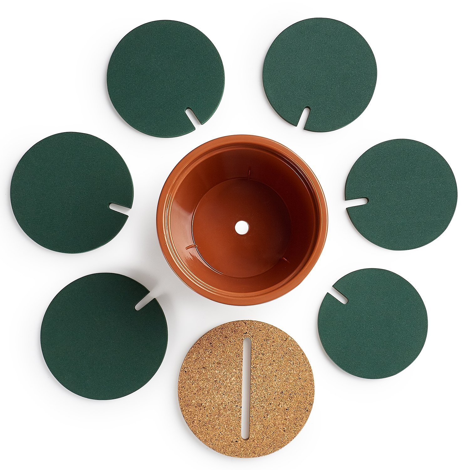 Sottobicchieri A Forma Di Albero Con Supporto – 3 Pezzi In Silicone, Rettangolari, Antiscivolo E Termici, 21x8.5 Cm