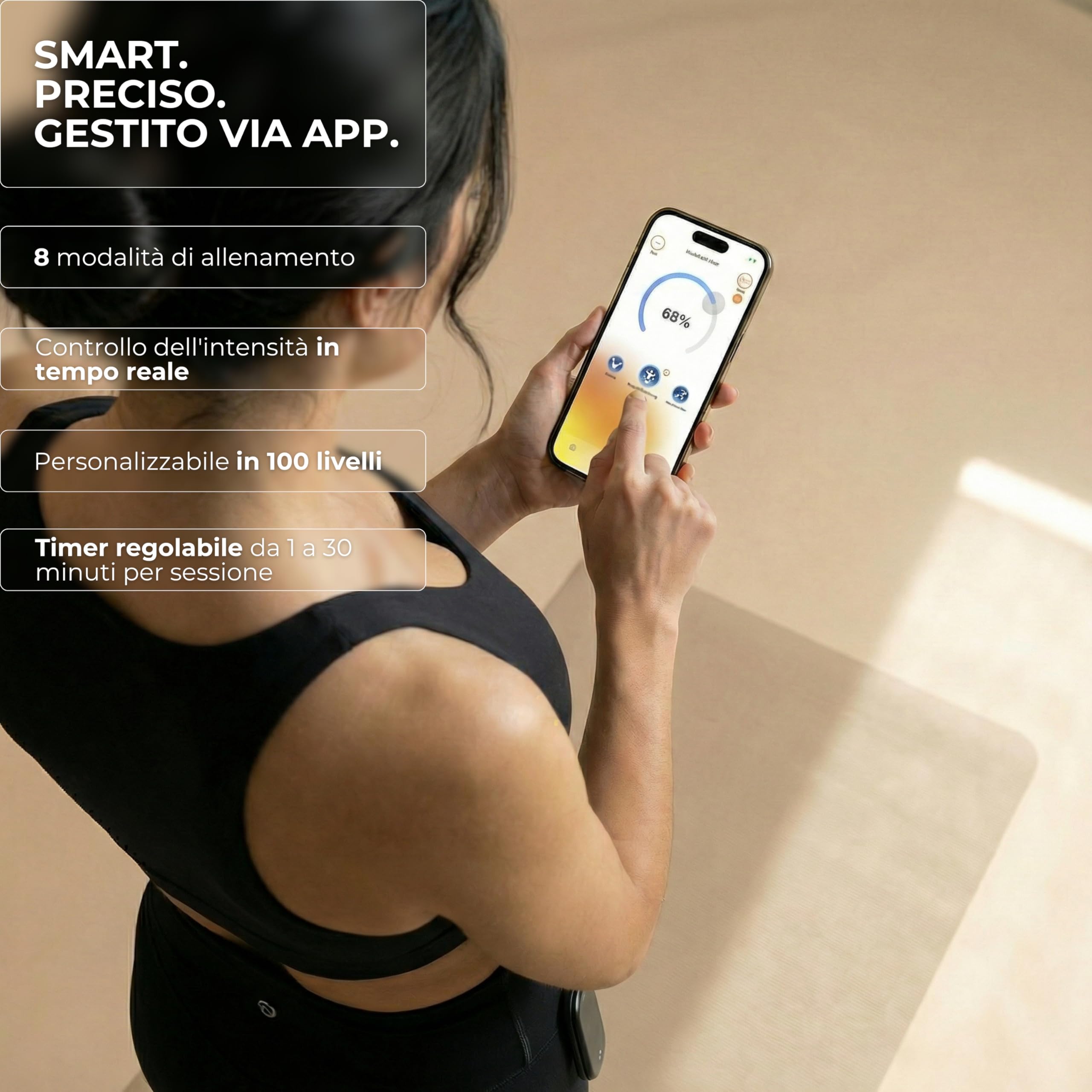 Vulpés Motion - Leggings intelligenti EMS per attivare i muscoli di glutei, fianchi e cosce