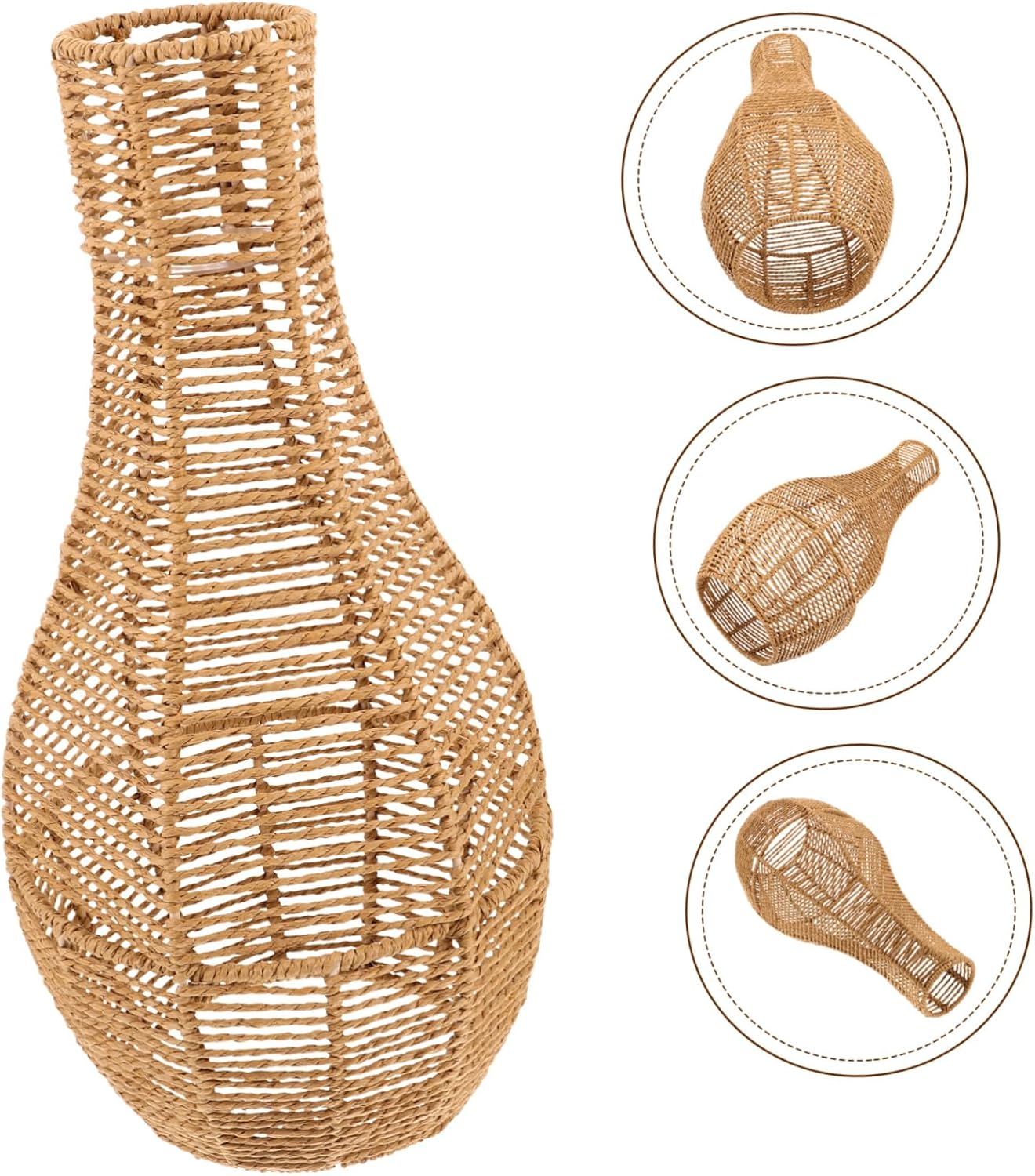 balacoo Retro Rope Ceiling Light Cover Modern Lampshade for Home Decor Bedroom Lighting Fixture