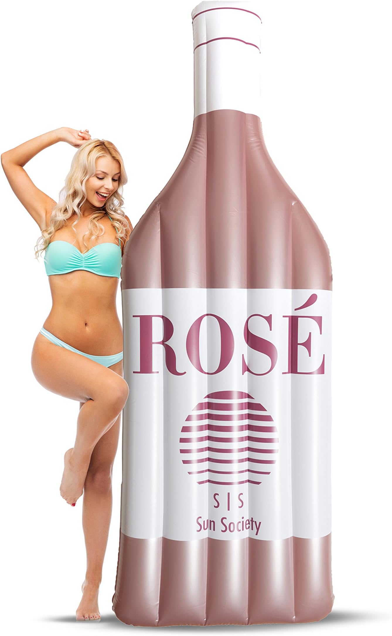 SUN The Original Rosé Pool Float 82" Society - Large Inflatable Pool Party Float