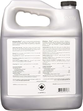 Grotek GTVMP6020 Vitamax Plus Hydroponic Nutrients, 4 L, Black
