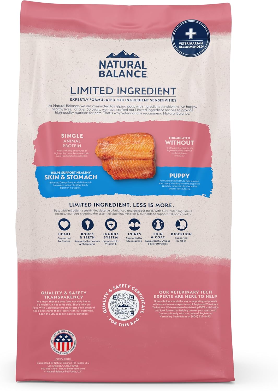Natural Balance Limited Ingredient Puppy Dry Dog Food with Healthy Grains, Salmon & Brown Rice Recipe, 24 Pound (Pack of 1) - Image 2