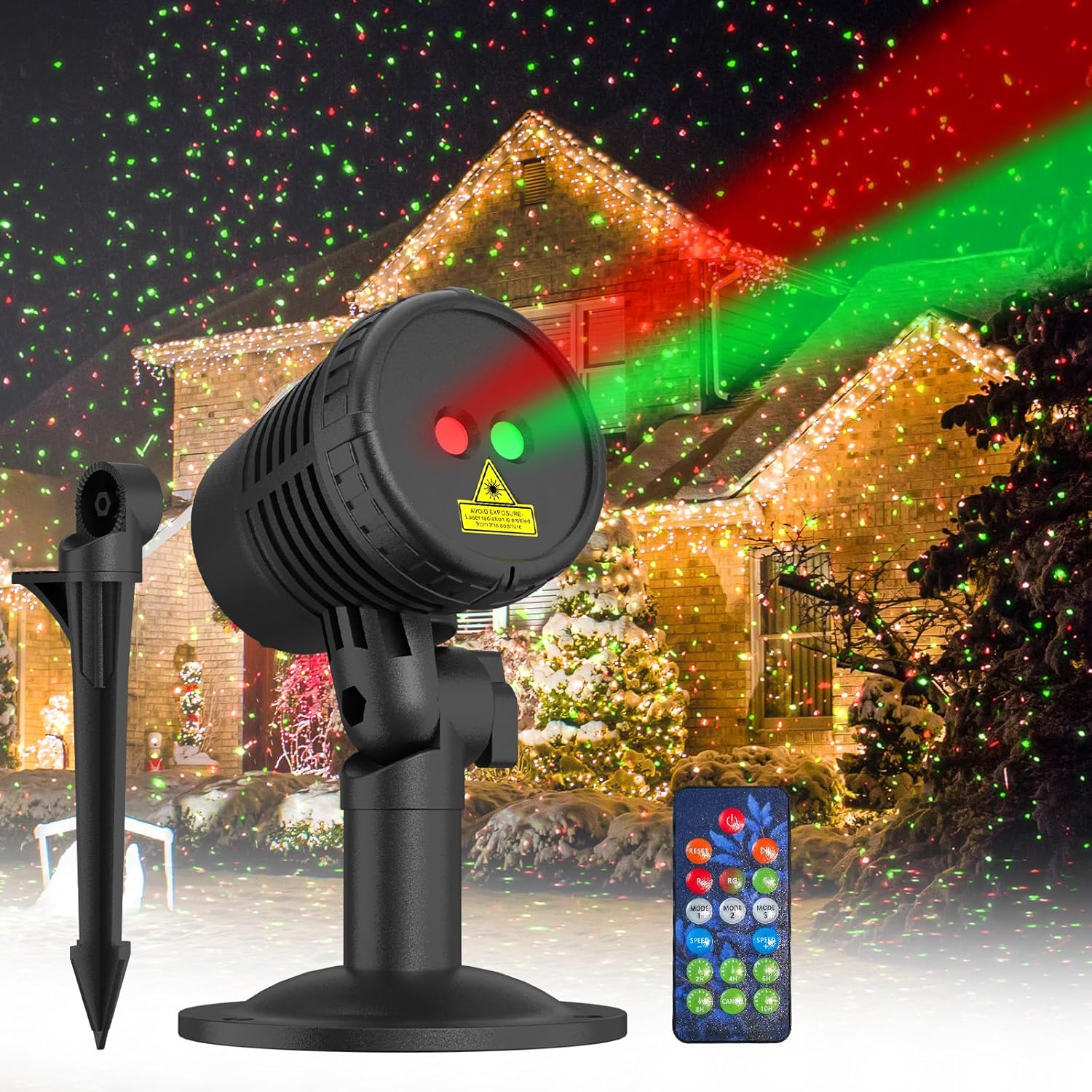 Christmas Projector Lights Outdoor, Christmas Light Projector with Remote, Moving Outdoor Holiday Decoration Light Show for House, Yard, Garden, Patio, and Festive Party Decorations, Christmas Gift Christmas Projector Lights Outdoor, Christmas Light Projector with Remote, Moving Outdoor Holiday Decoration Light Show for House, Yard, Garden, Patio, and Festive Party Decorations, Christmas Gift