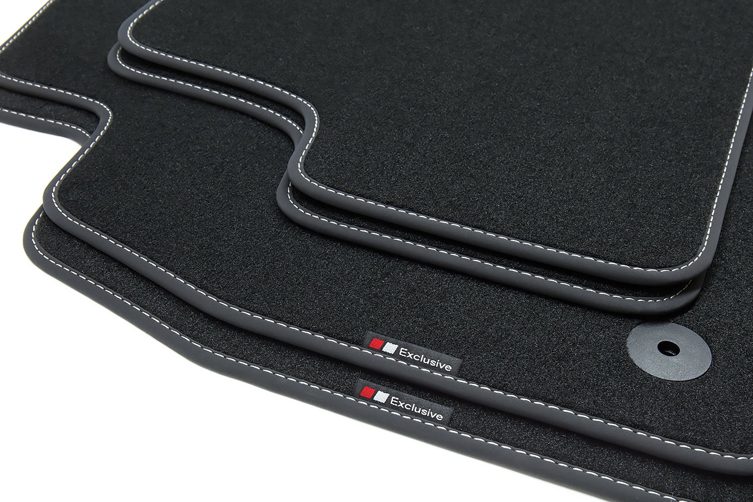 tuning-art BEF859 Alfombrillas para VW UP Skoda Citigo Seat MII, Costura:Plata
