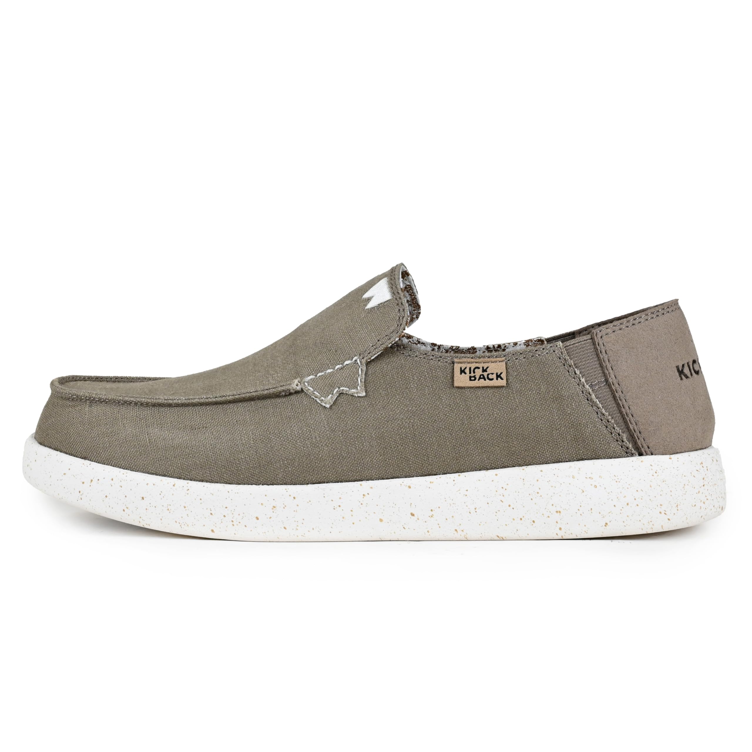 Kickback Barbeach Herren Slip‑On Loafer aus Canvas und Leinen – Lässige Sommerschuhe mit Rutschfester Sohle für Reisen, Strand und den Alltag